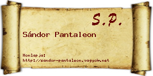 Sándor Pantaleon névjegykártya